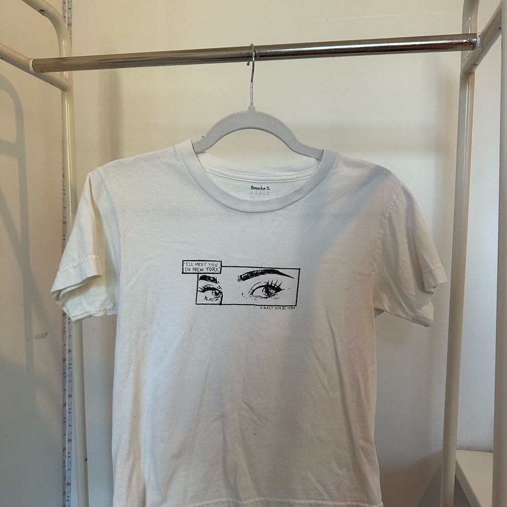 Brandy Melville White Graphic Tee